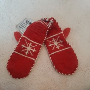 NWT Womens Red wool blend mittens
